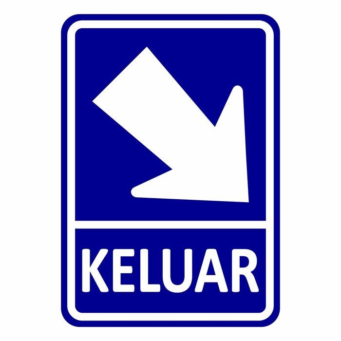 

RAMBU PETUNJUK ARAH KELUAR 35CM X 50CM PETUNJUK ARAH PLAT ALUMUNIUM