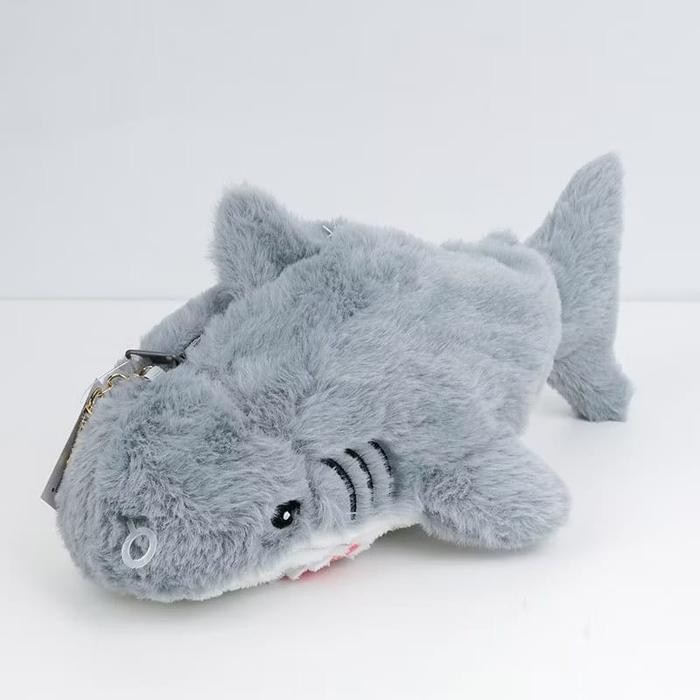 

CUTE FLUFFY ANIMAL SHARK PENGUIN PLUSH DOLL PENCIL CASE / PEN POUCH - TEMPAT PENSIL / KOSMETIK /