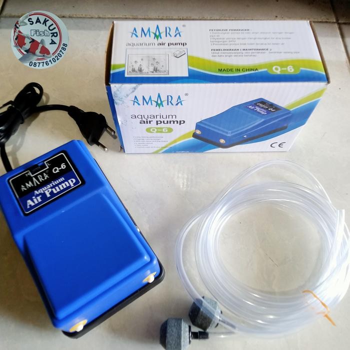 AERATOR 2 LUBANG / Airator Amara Q6 2 lobang Lengkap airstone selang