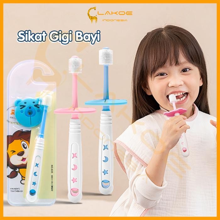 LAKOE Sikat gigi anak 2 tahun lembut/Sikat gigi 360 derajat Bayi