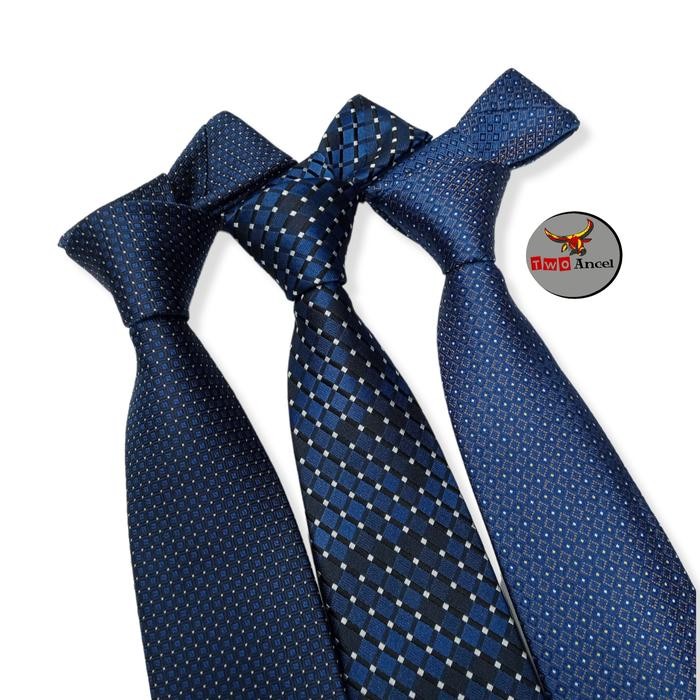 dasi biru navy dasi navy motif dasi biru Dongker 3 inchi