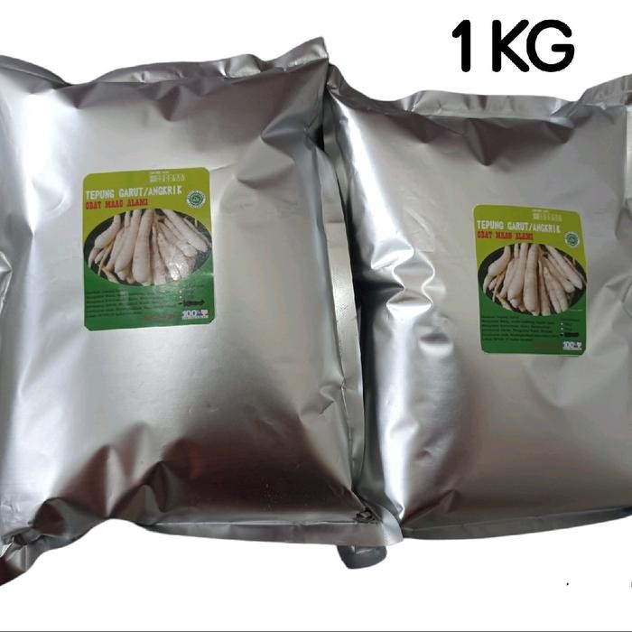

Pilihan- Tepung Pati Garut/Angkrik Pati Asam Lambung Original 1Kg Bebas Gula Organik