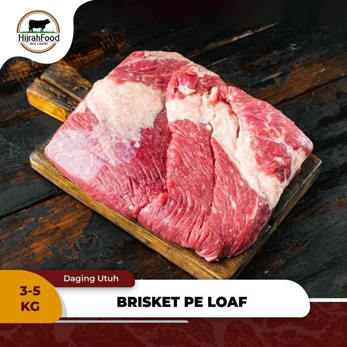 

Pilihan- Hijrahfood Beef Brisket Pe Loaf Aus - For Slow Bbq Daging Sandung Lamur Utuh