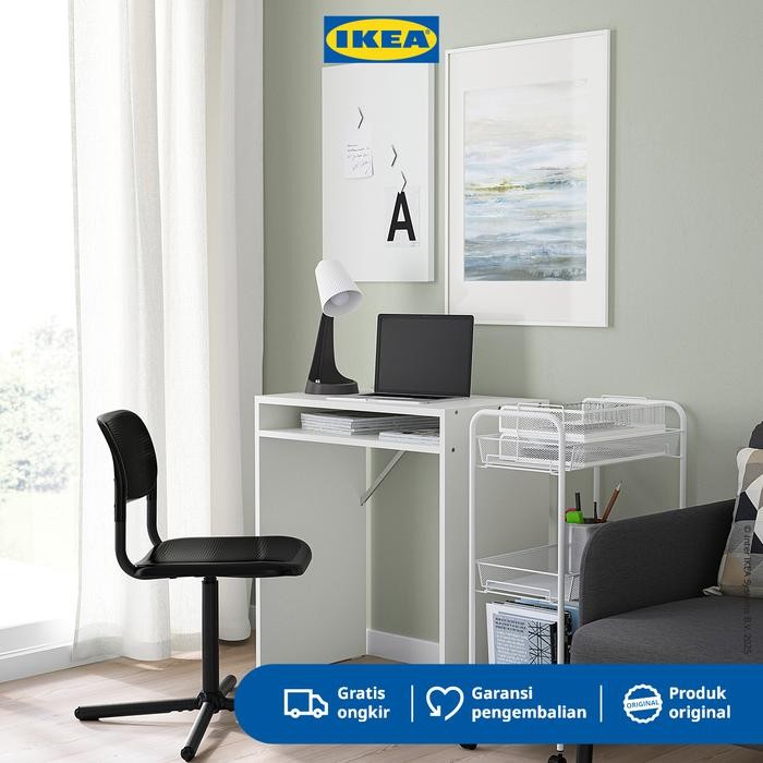 IKEA SMLLEN Kursi Kerja Putar Minimalis Hitam
