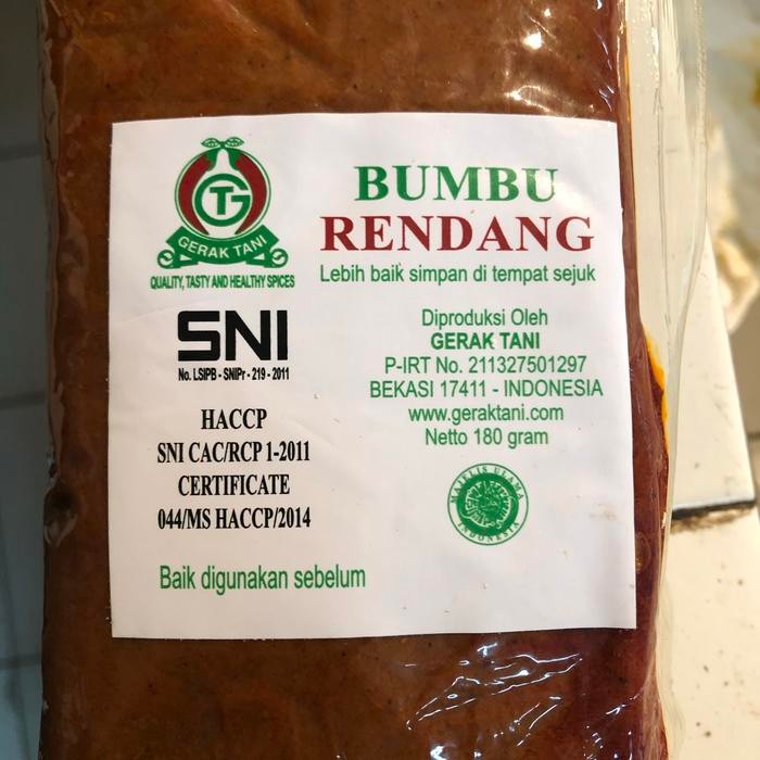 

Stok Baru Bumbu Gerak Tani Rendang 180gr