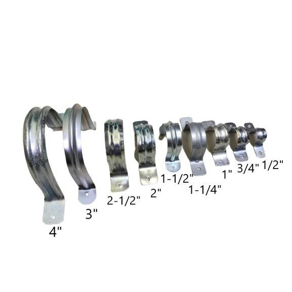 Klem Omega Clamp U Galvanis 2.5 inchi Klem Pipa Paralon ke Tembok 2,5 Inci Klem Besi Plat 2-1/2 Inch