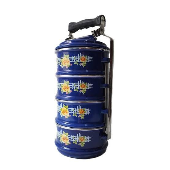 Rantang Panda 14Cm Susun 4 Warna Biru, Merah, Dan Putih