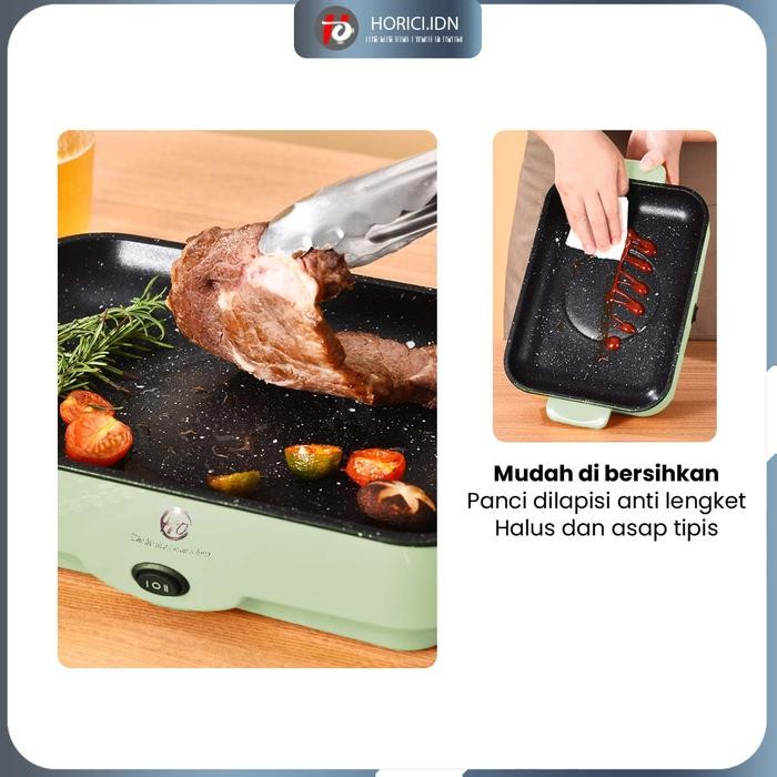 Pilihan- Panggangan Multifungsi Bbq Elektrik Panci Pemanggang Anti Lengket Persegi Panjang