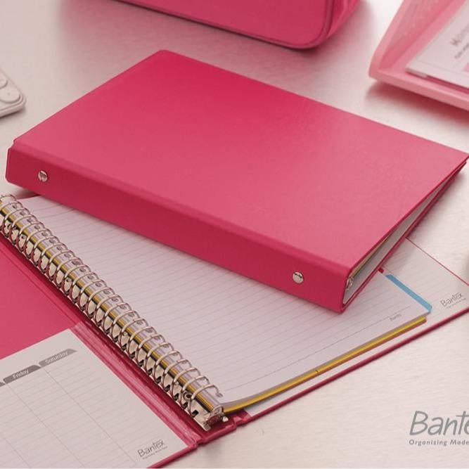 

OJ Bantex Multiring Binder 26 Ring 25mm B5 Pink #1326 19