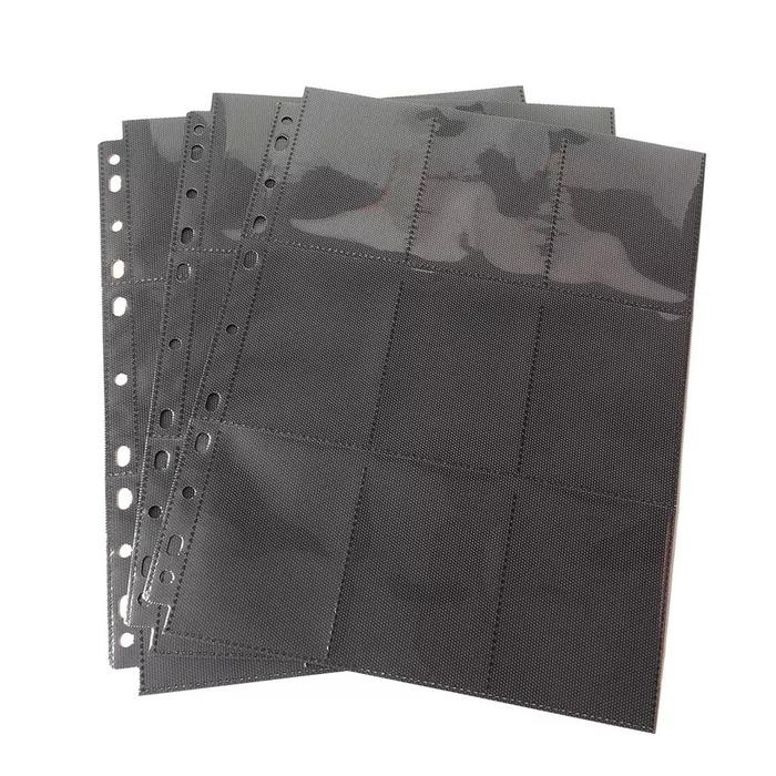 

OJ Card Album Binder Protector Page 9 Pocket TCG Black Series (1 Pcs)