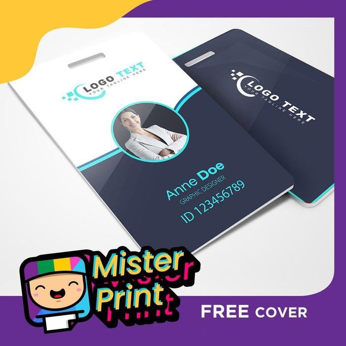 

New Cetak ID Card 1 dan 2 sisi ukuran 5,4x8,6cm bisa satuan bahan PVC