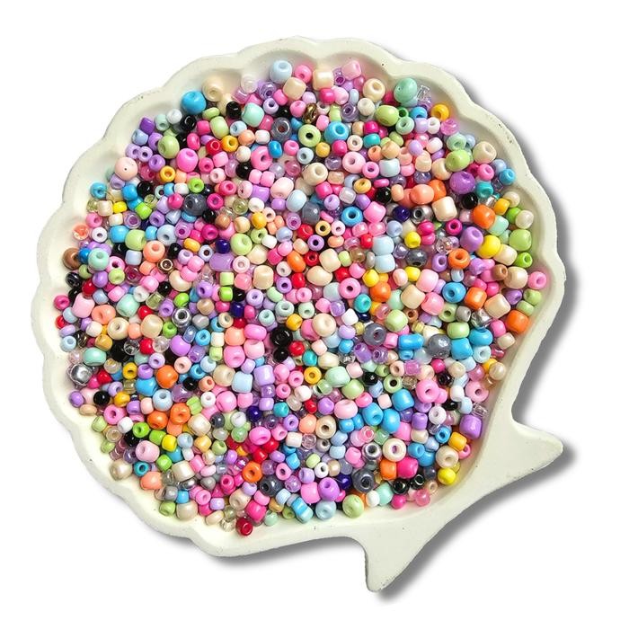 

New Manik Manik Lucu Korea Payet Pasir Kecil Bening 3,6 mm & 3 mm Manik2 Mote - Warna Campuran -