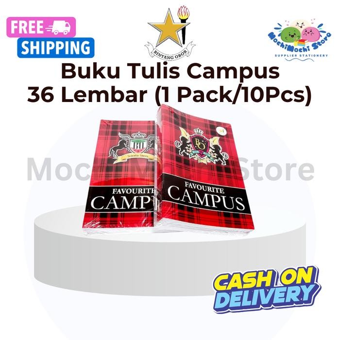 

New Buku Tulis Campus Favourite 36 Lembar (1 Pack Isi 10 Buku) Buku Tulis Favourite 36 Lembar Campus