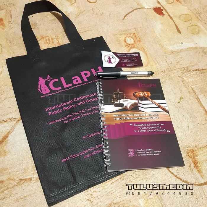 

New Paket Seminar Kit Note Ring + Pulpen + Tas Sablon 1 Sisi