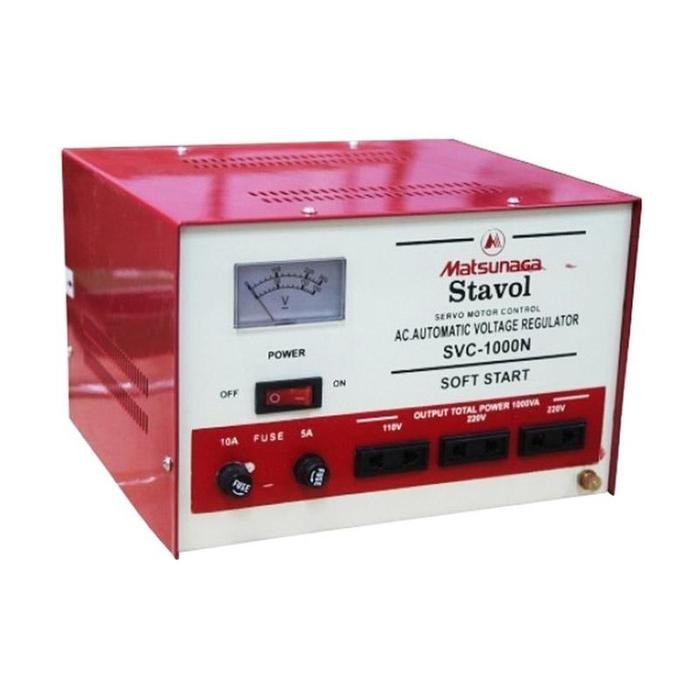 Berkualitas Stabilizer Matsunaga Stavol 1000Va 1000V 1000 Va 500W 500 Watt Svc-1000N For Pc Komputer