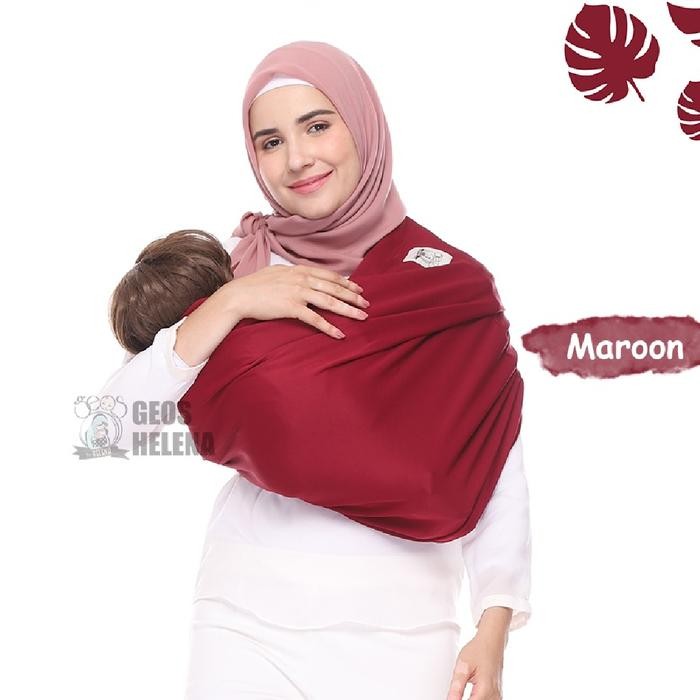 Snobby Baby - Geos Helena Maroon Best Seller.. Gendongan Kaos Premium Favorite