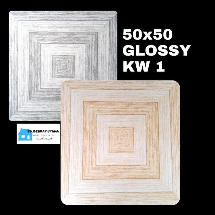 KERAMIK LANTAI 50X50 ABU GLOSSY / GREY / KERAMIK DINDING KAMAR MANDI