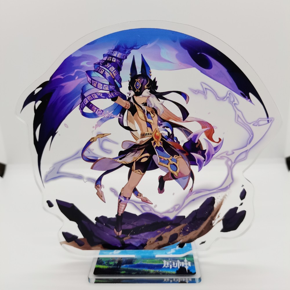 Hot Anime Game Genshin Figure Cyno Tighnari Nilou Candace New Acrylic Stand Model Plate Desk Decor F