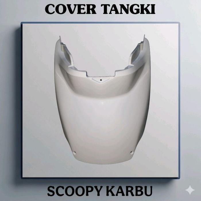 Ready Cover Tangki Tutup Mesin Bawah Jok Motor Motorcycle Scoopy Karbu Warna Putih Kualitas Original