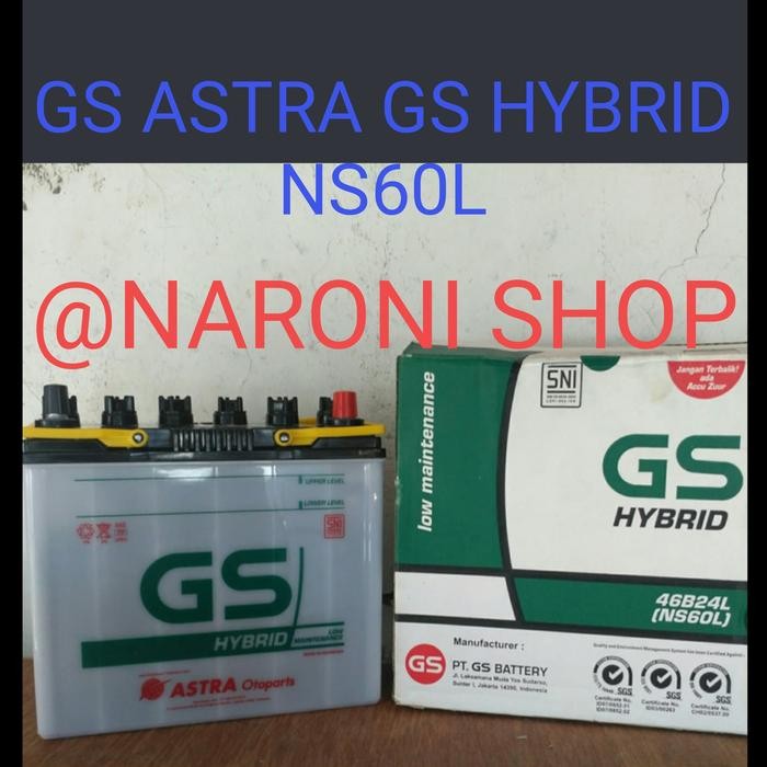 Aki Mobil Nissan Evalia Grand Livina Gs Astra Hybrid Ns60L Aki Basah