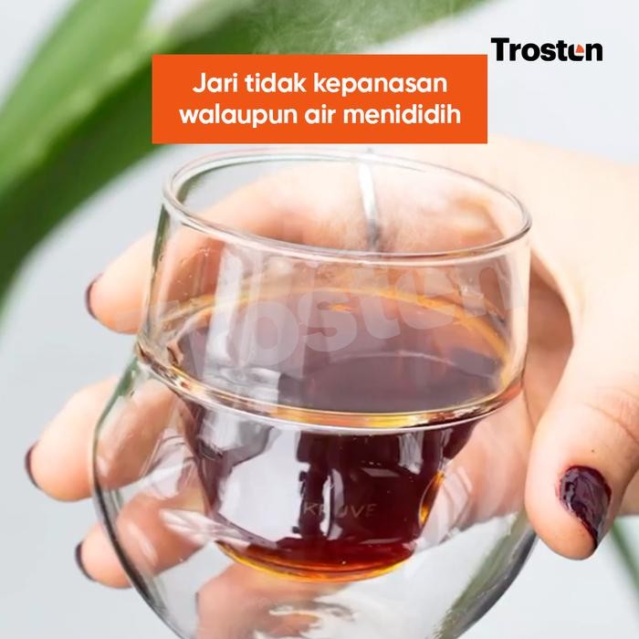 FCR0  Trosten Single Mouth Coffee Double Wall Glass & Server - Bahan Kaca Borosilicate 2