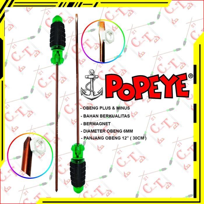 New Obeng Plus Minus-Obeng Magnet-Obeng Panjang Popeye 12 Inch