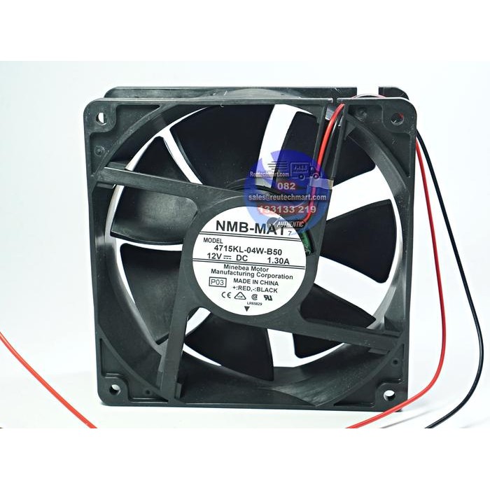 NMB 4715KL-04W-B50 Fan 12Vdc 120x120x38mm Fan 12cm 12V NMB