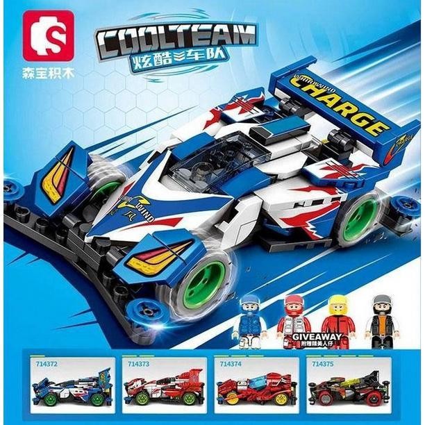 MURAH Sembo Mini4WD racing car brick block series include minifigure
