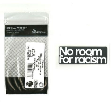 PATCH EPL NO ROOM FOR RACISM. ORIGINAL PATCH FOR JERSEY.