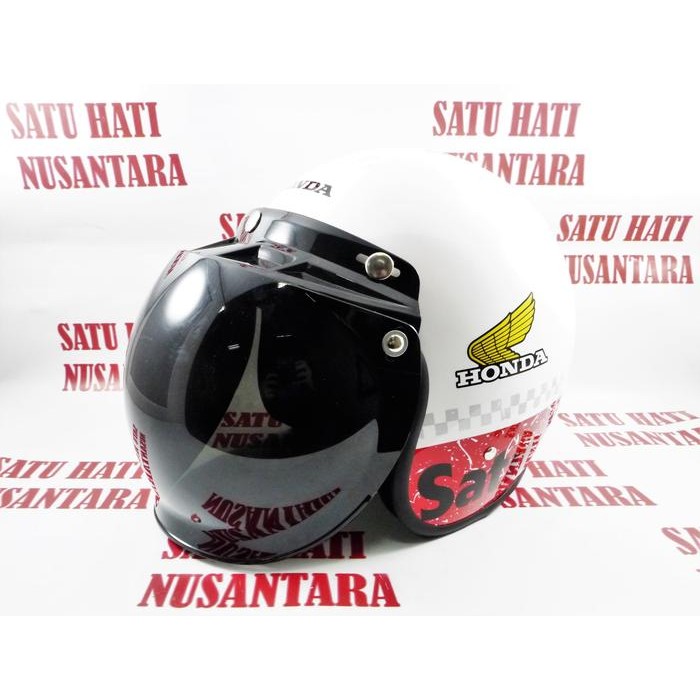 Honda ORI Klasik / Retro / Classic Helm / Helmet Half Face