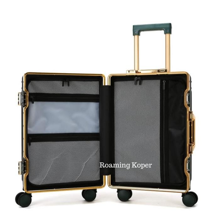 9pli- Roaming Koper T088 Kabin Size 20 Inch Sd Bagasi Size 28 Inch Aluminium Frame Tsa Lock