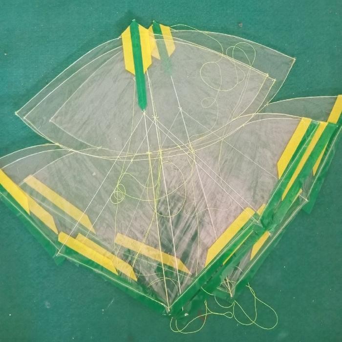 layangan papiran mini siap terbang full fiber