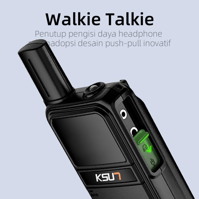 qez7- Ksun X-Tfsi Walkei Talkie M3Plus Ht Jarak 3Km Mini Handy Talkt 4000Mah