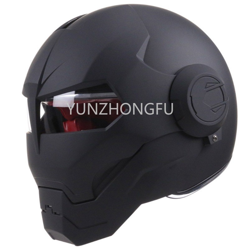 Motorcycle Helmet Personality Cool Iron Man Full Helmet Retro Transformers Exposure Helmet