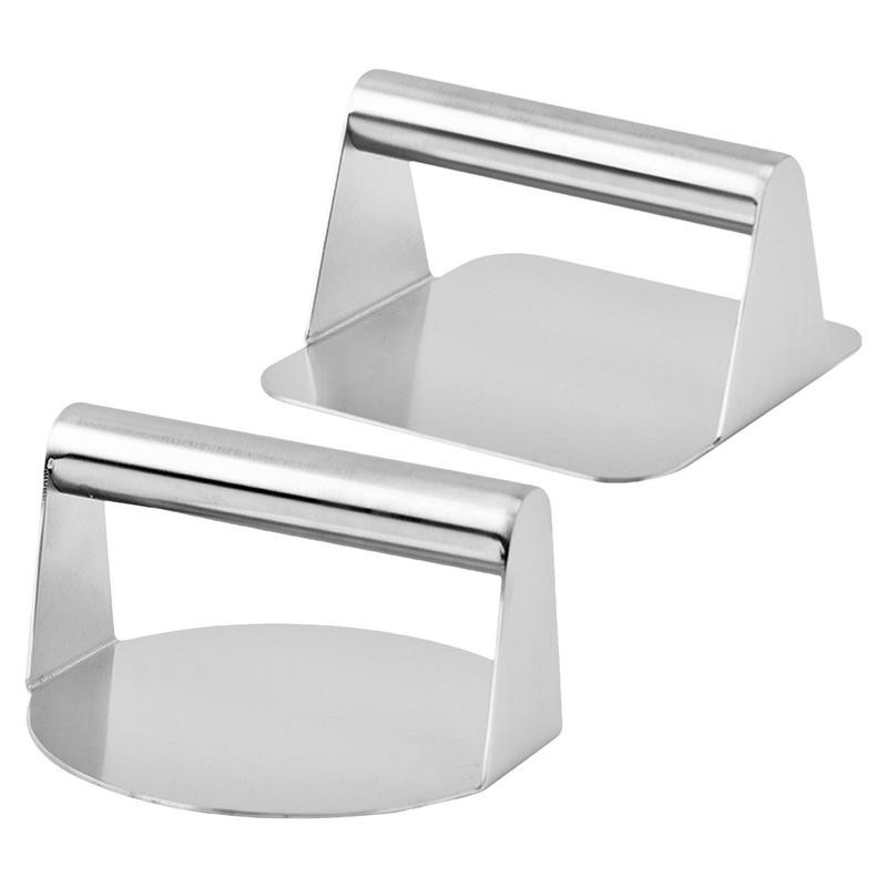 Meat Press for Cooking Stainless Steel Burger Press Grill Heavy Duty Cast Iron Smash Bacon Press Bur