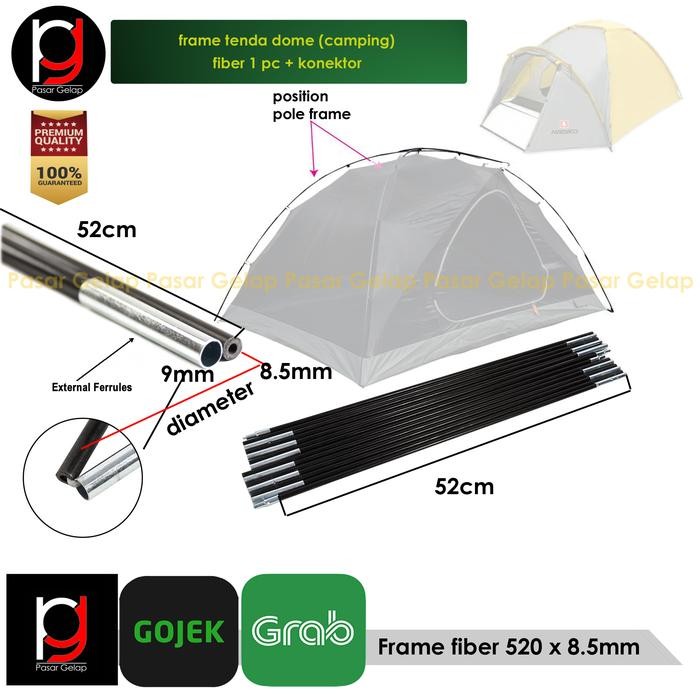 Frame Fiber Tenda Camping / Dome