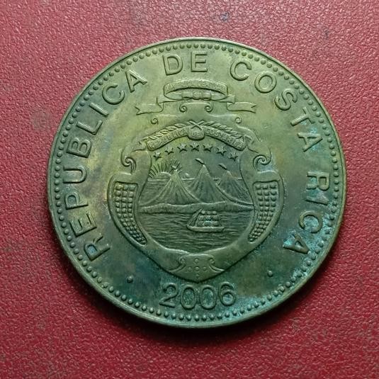 KOIN COSTA RICA 500 COLONES (THIN NUMERALS; MAGNETIC) 2006-2015 KODE 762