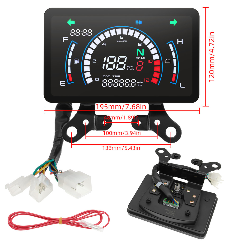 Motorcycle Digital Speedometer For Honda Ex5 Odometer Rpm Tachometer Fuel Gauge Lcd Dashboard