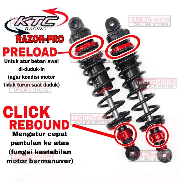 Menarik Shock Ktc Racing Razor Pro 280 320 340 Rxking Tiger Supra Shockbreaker Belakang Extreme