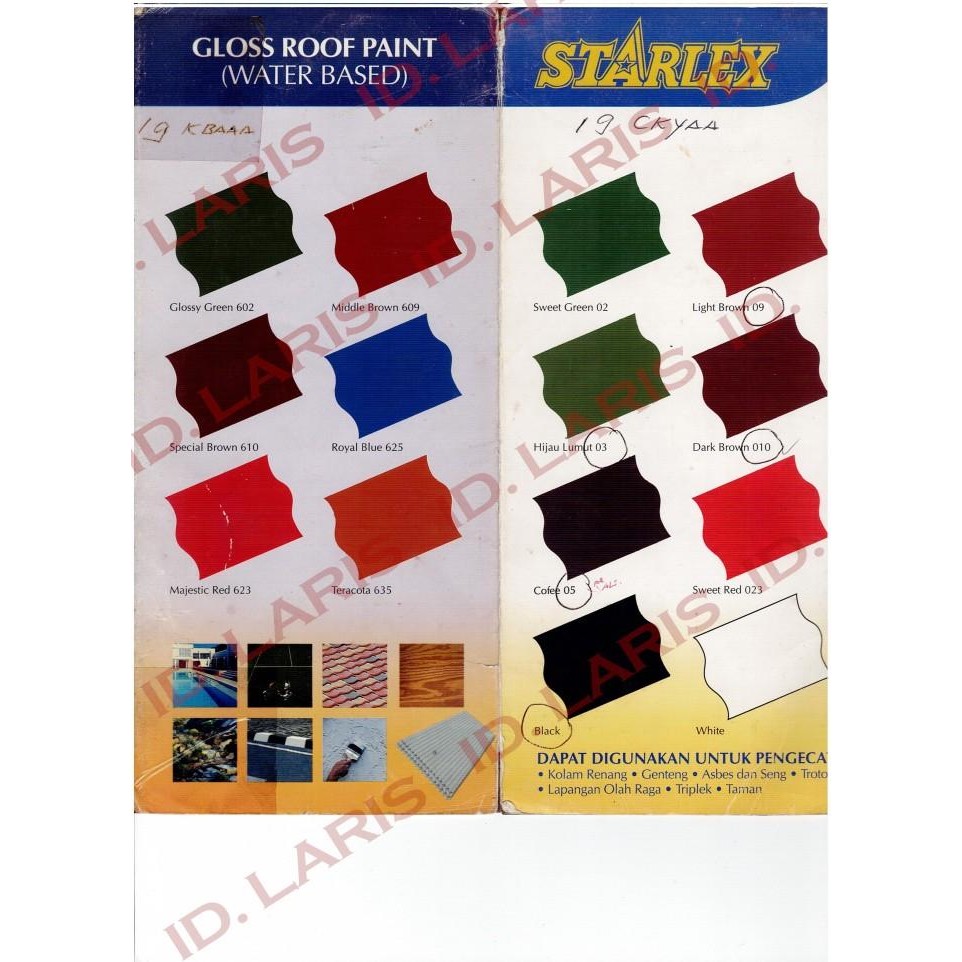 Cat Genteng Starlex 4 Kg / Cat Genteng Seng Asbes Trotoar Kolam Renang