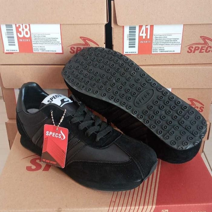 STOK TERBATAS  PROMO SEPATU SEKOLAH SPECS 104 ALL BLACK 100% ORIGINAL SPECIAL EDITION