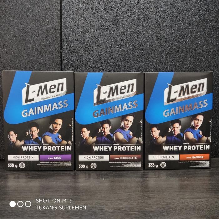 eoug- L-Men L Men Gainmass Gain Mass Chocolate Mangga Taro 500Gr 500 Gr Gram
