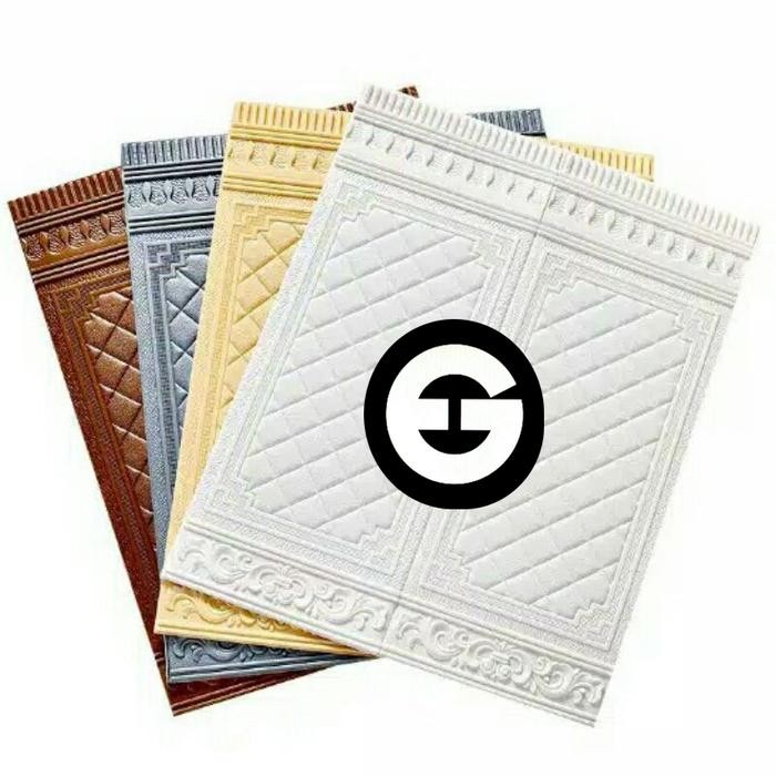 SIAPKIRIM EG Wpaper 3D Foam Stiker Motif Batik Pintu Jendela WPaper 90cm x 35cm & 45cm x 35cm