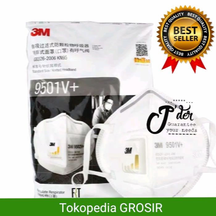 KJB masker medis 3m 9510V+ / 9501 V+ Original
