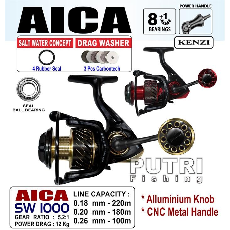 Reel Kenzi Aica Sw 1000 2000 3000 Spinning Best Seller
