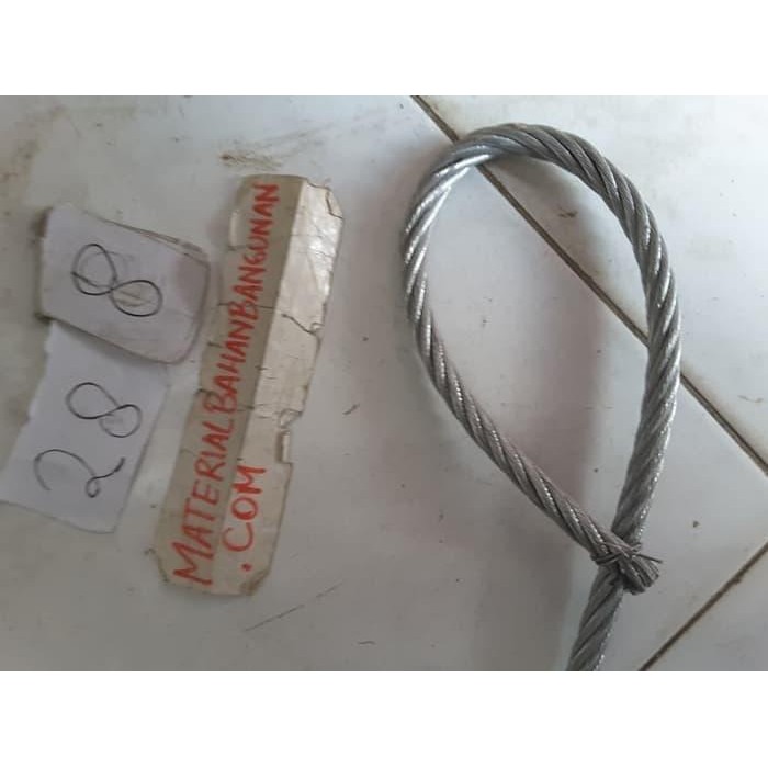 3da1- Kawat Seling Pvc 3 Mm Tali Seling Lapis Selang Kawat Seling Tali Baja