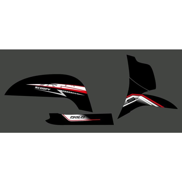 STRIPING TRANSPARAN SCOOPY NEW 2018-2020 SIMPLE CUSTOM