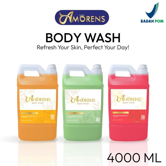 5ops- Amorens Body Wash / Sabun Mandi Hotel 4000 Ml / Melembutkan Dan Melembabkan Kulit
