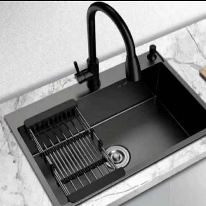 BAK CUCI PIRING HITAM/BAK WASTAFEL / KITCHEN ZINK HITAM 6045