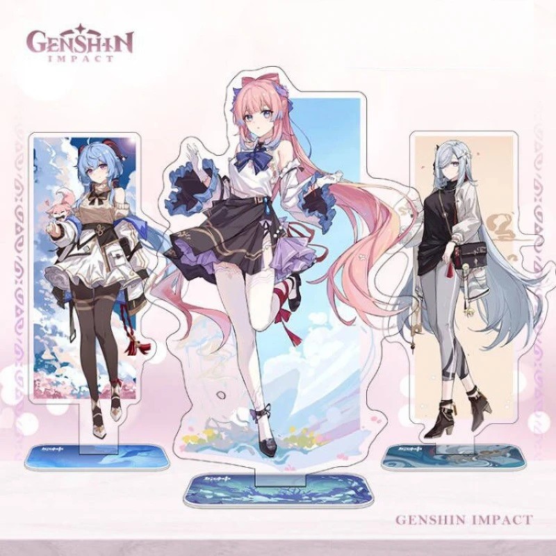 Game Genshin Impact Peripheral Figure Keqing Nahida Hutao Ganyu Acrylic Stand Model Plate Desk Decor